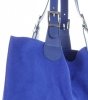 GEANȚĂ DIN PIELE shopper bag Genuine Leather cobalt 605